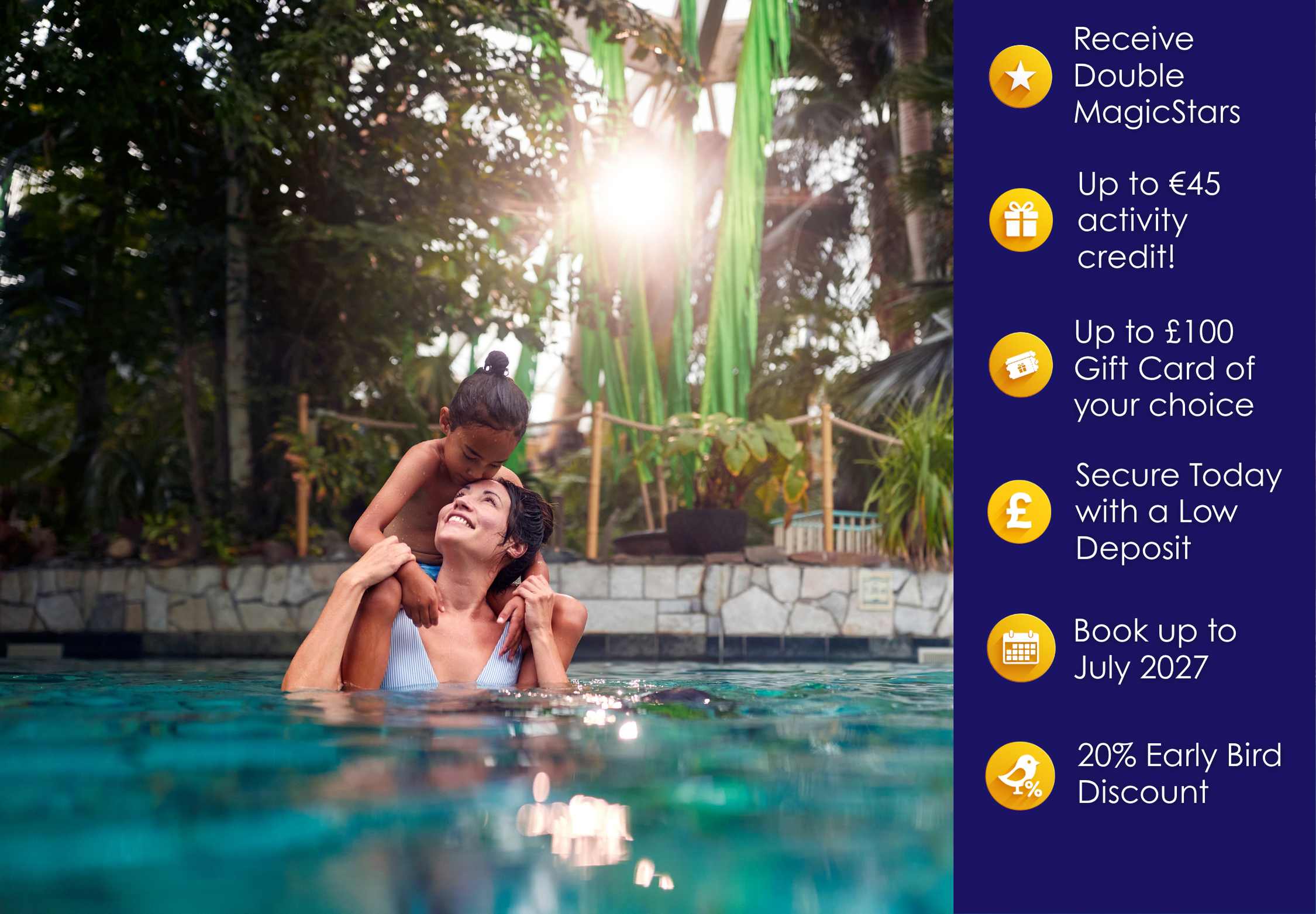 MagicBreaks Treat the whole family with the ultimate holiday to Center Parcs Europe! carousel banner